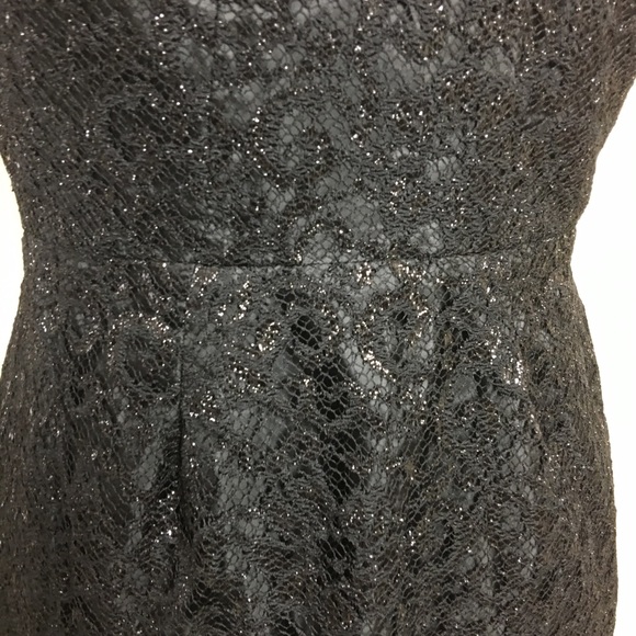 J. Crew Black Strapless Metallic Evening Party dress Size 2 - Picture 4 of 7